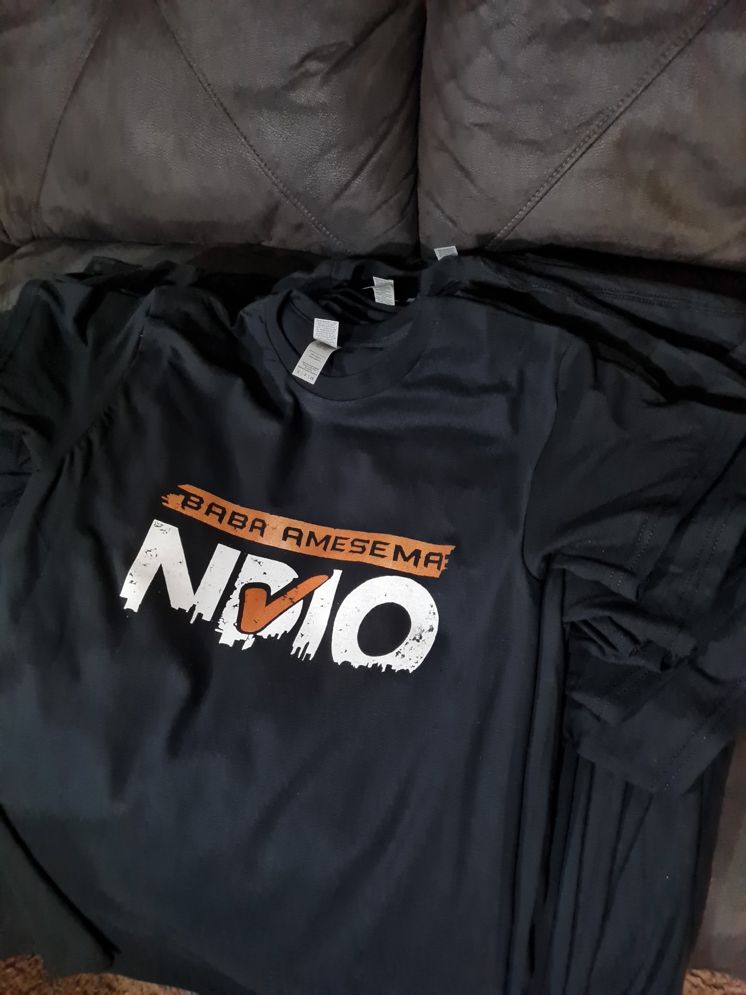Baba Amesema Ndio — Black Tee (Front)