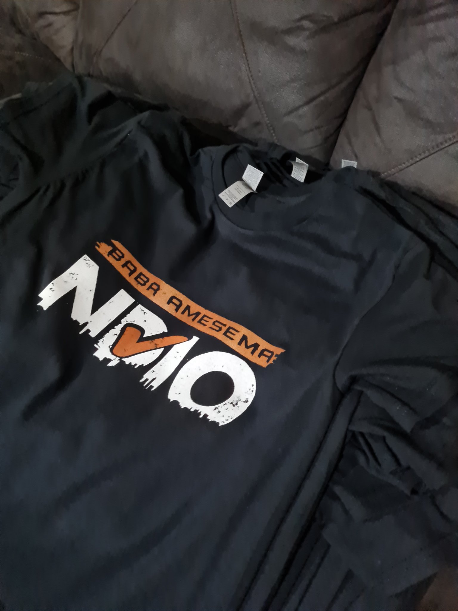 Baba Amesema Ndio — Black Tee (Stack)